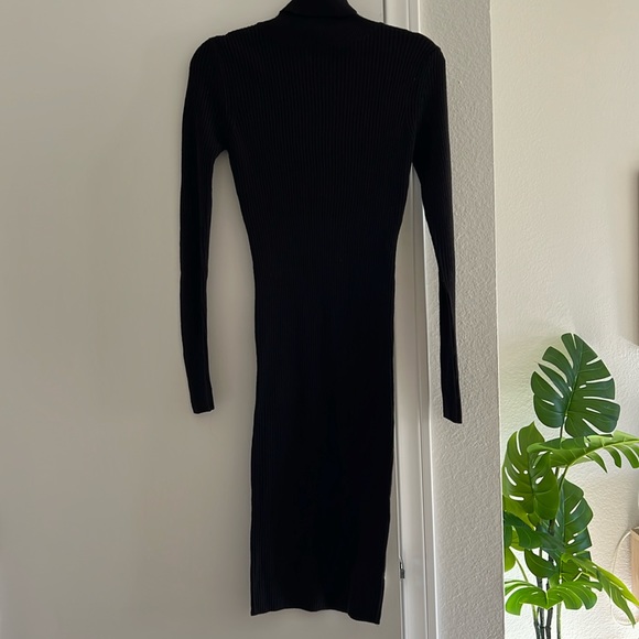 Set of 2 Dresses! Turtleneck Midi Brave Soul London Fitted Ribbed White & Black - Picture 3 of 12